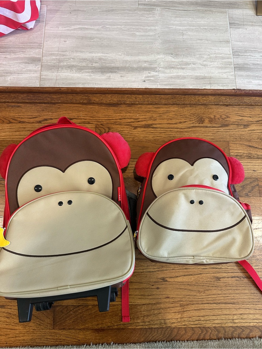 Skip Hop Kids Monkey Face Suitcase and Backpack